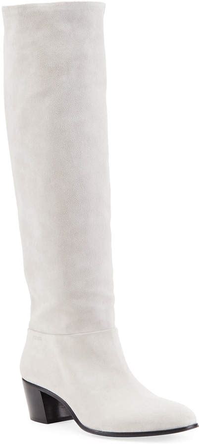 prada stretch suede knee boot|Prada 55 leather ankle boots.